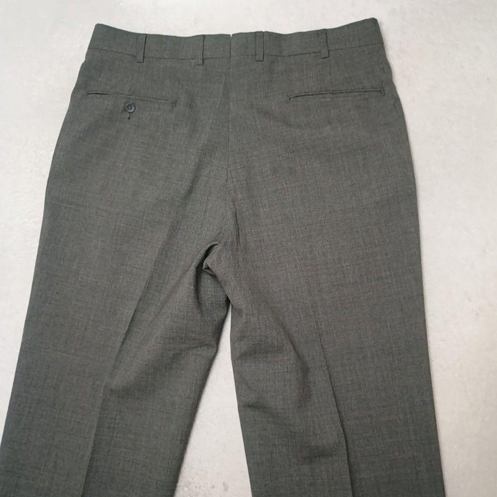 Brooks Brothers Pant Men 33x30 Gray Wool Classic Lined Dress Flat Front Suit USA - Picture 4 of 15